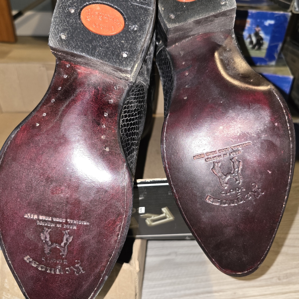 Black Python Western Cowboy Boots - image 6